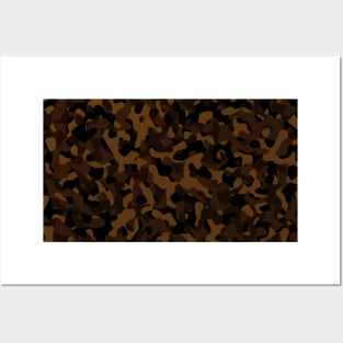 black and brown camouflage Posters and Art